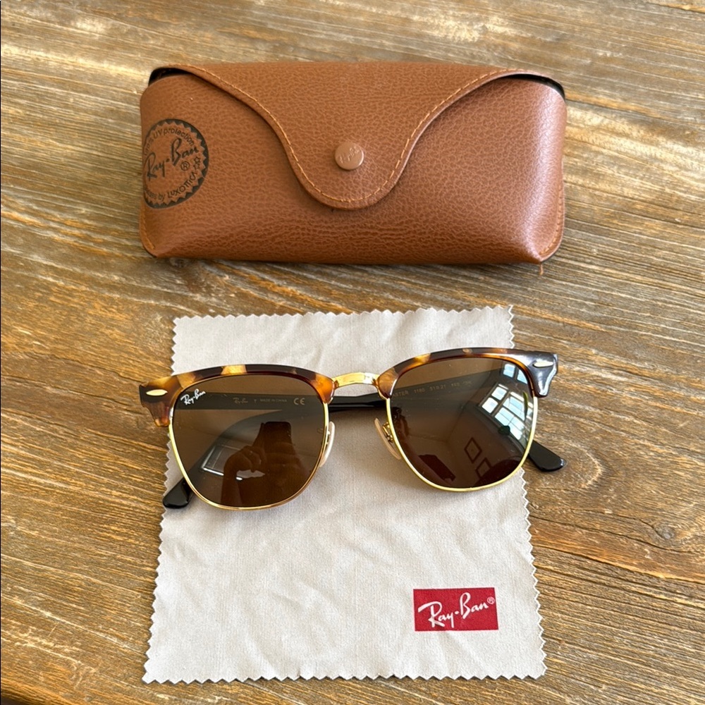Ray-Ban Sunglasses Clubmaster Classic Havana Brown 1160 51021 145 3N